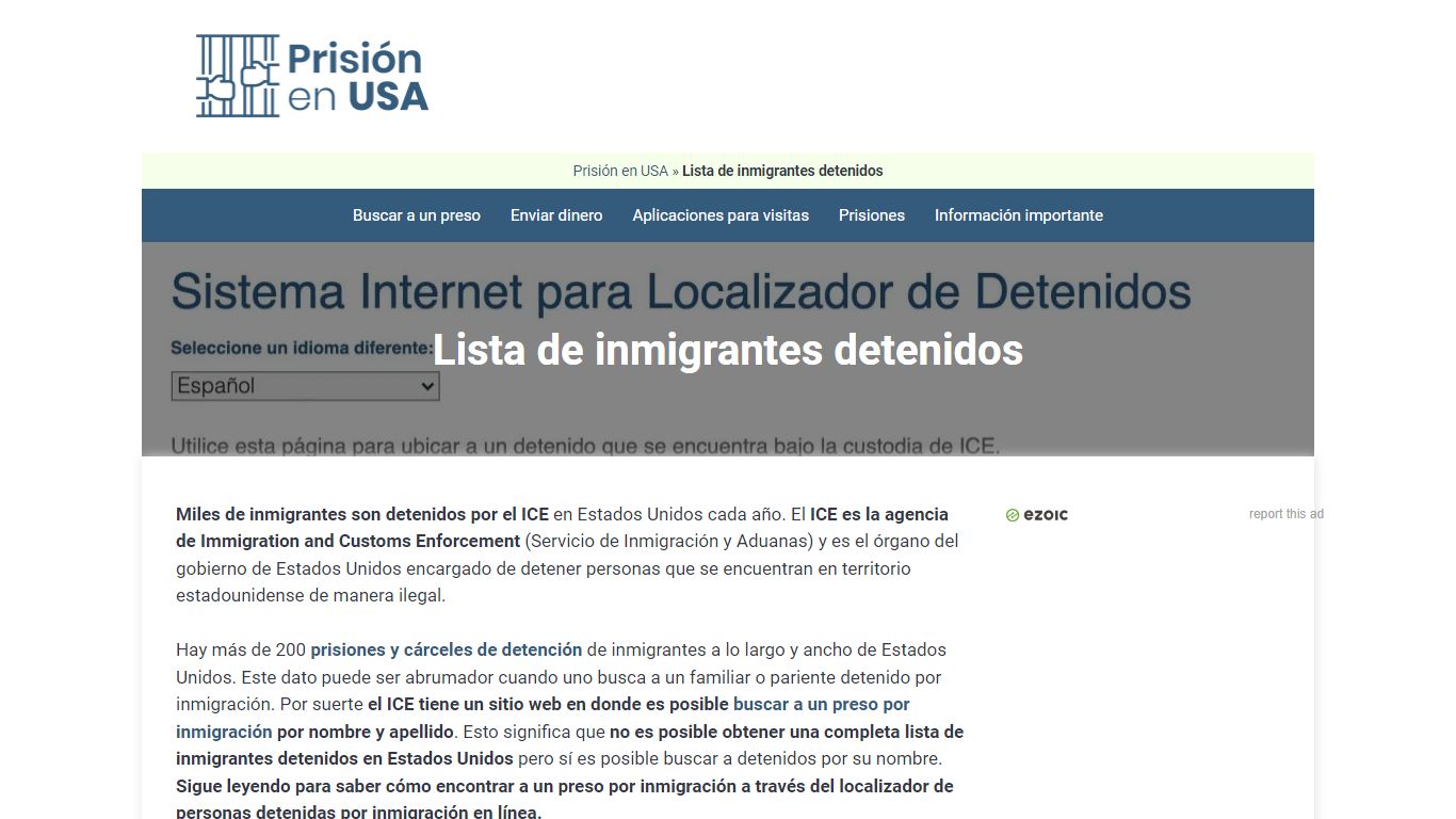 🥇 Lista de inmigrantes detenidos en Estados Unidos [2021]