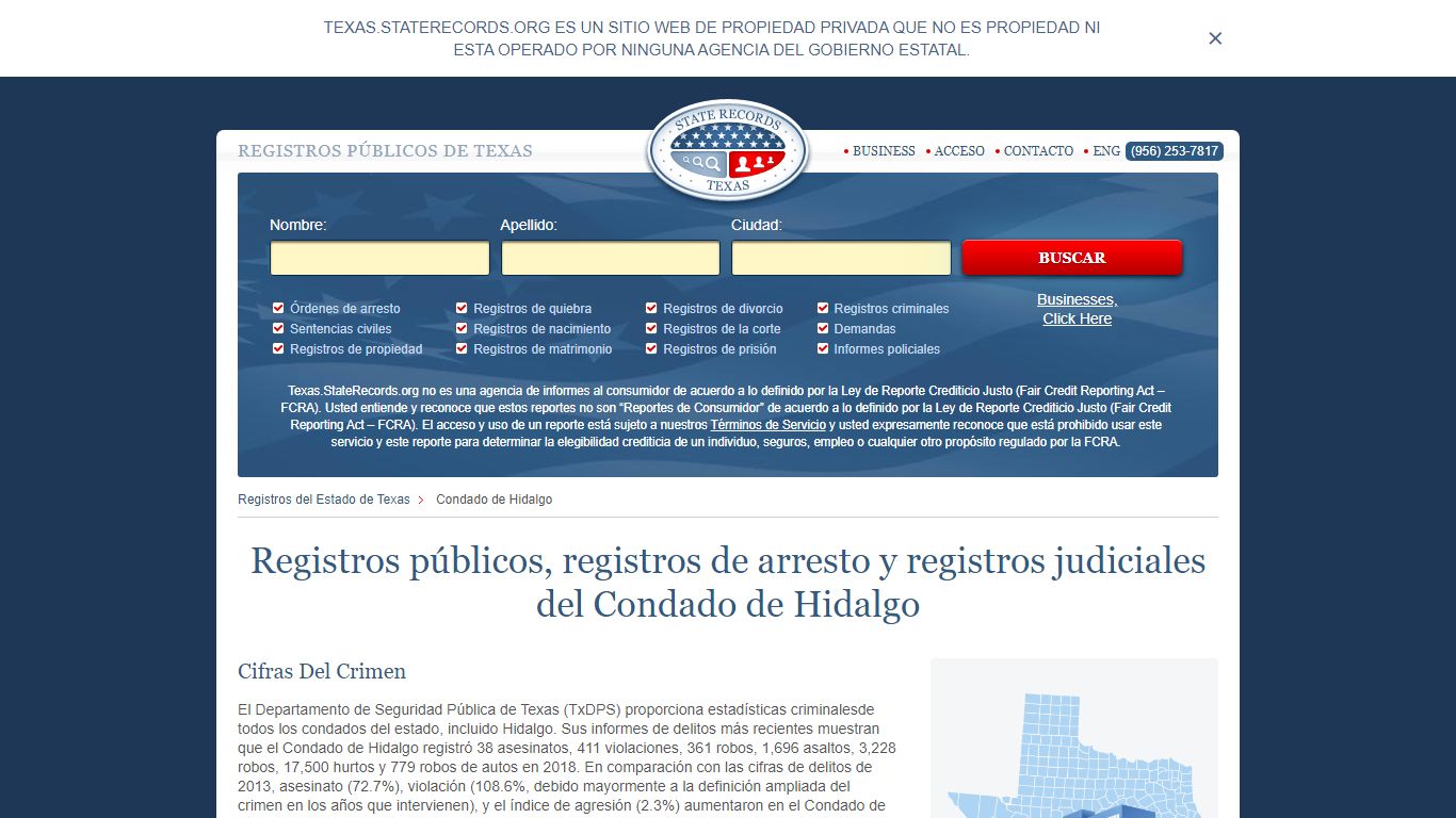 REGISTROS PÚBLICOS DE Texas - State Records