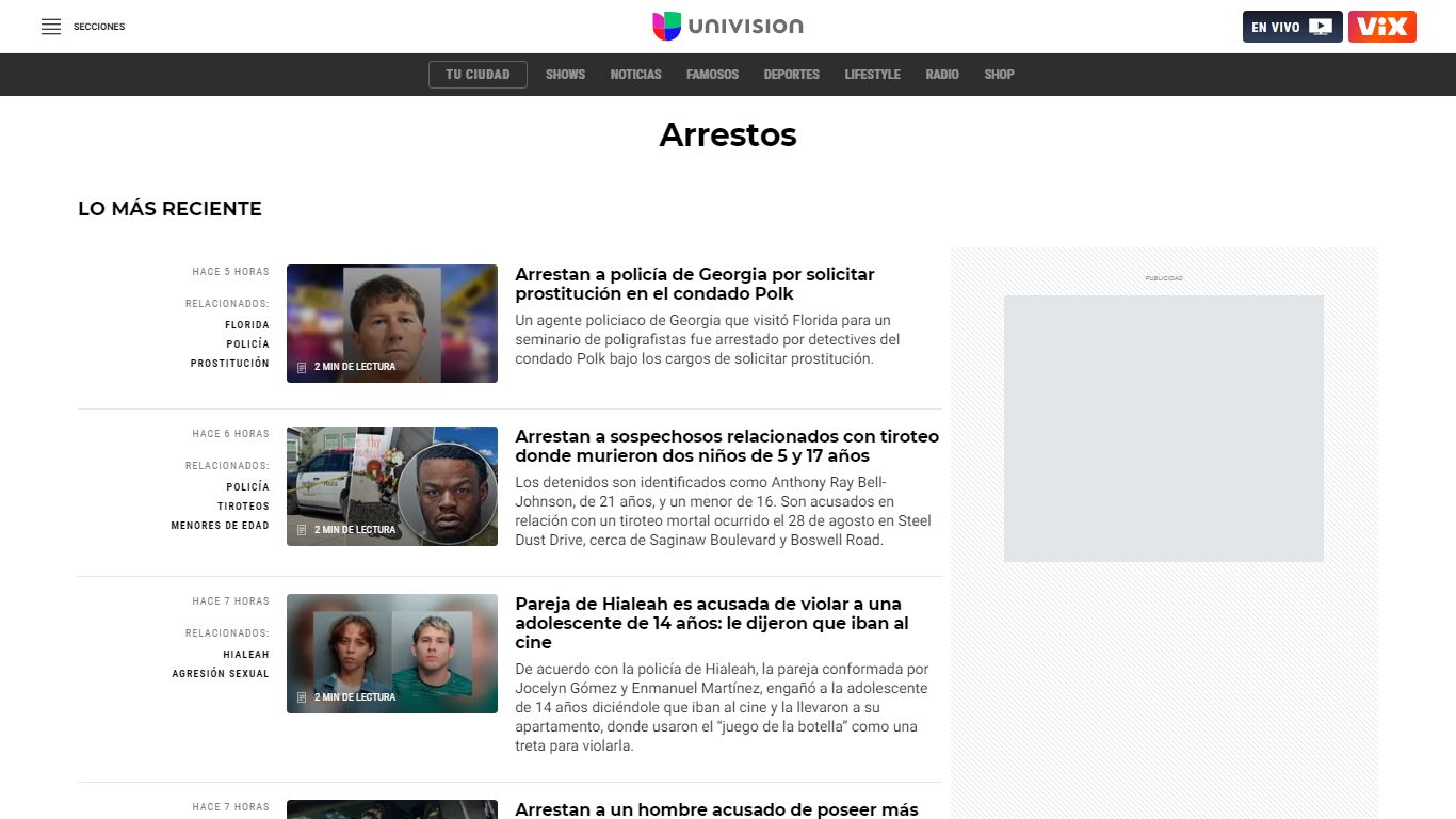 Arrestos: Últimas noticias, videos y fotos de Arrestos | Univision